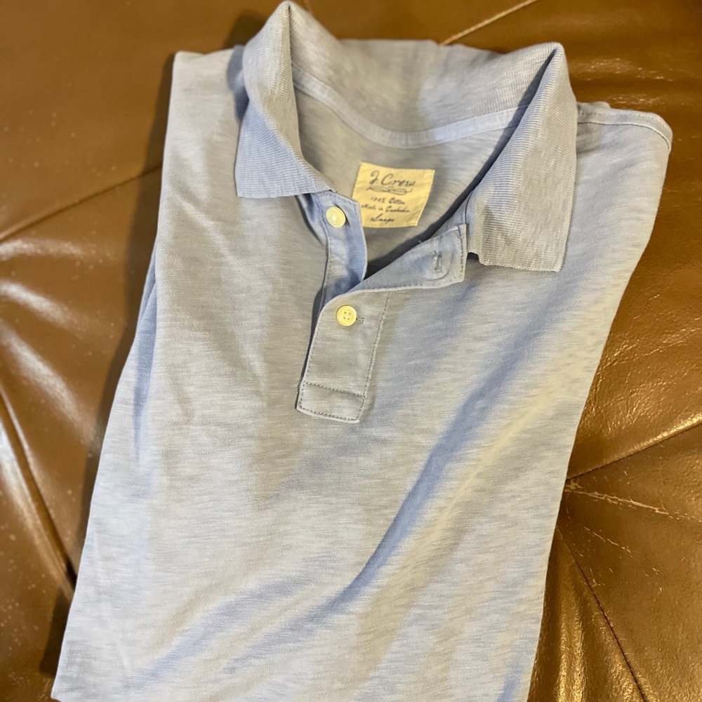 Men’s light blue JCrew SS Polo